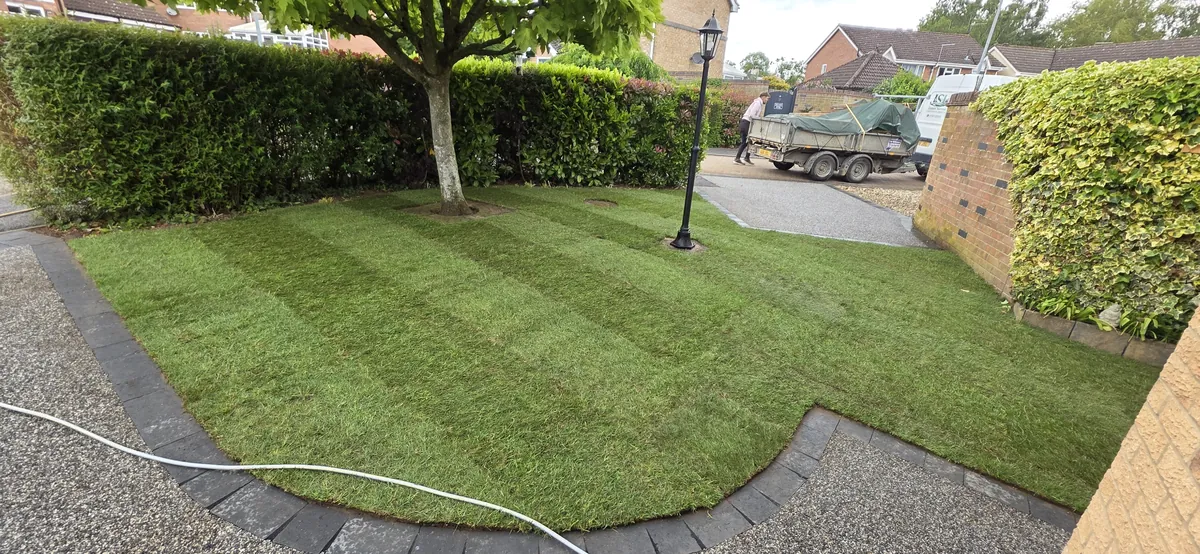 New and replacement lawn by James Steven Landscapes & Lawns, Norwich