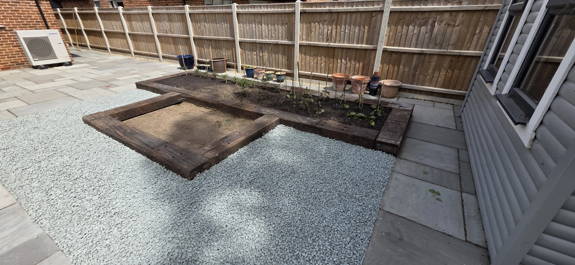 Sleeper raised beds in Norfolk