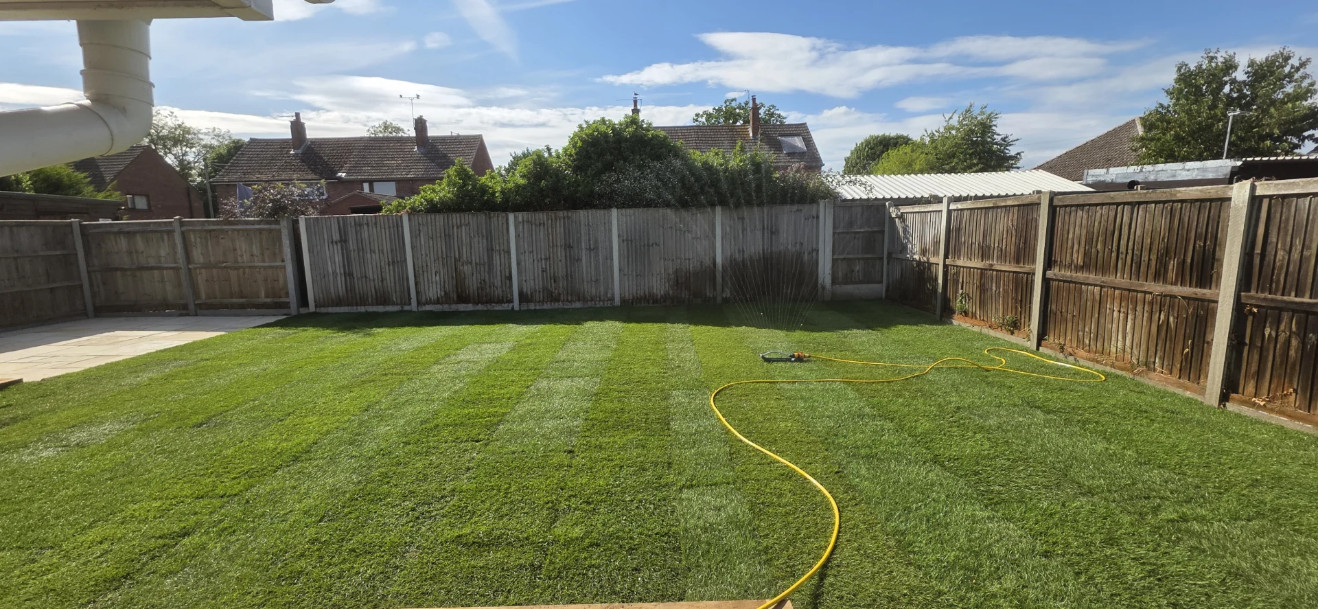 Completed lawn project in Norfolk