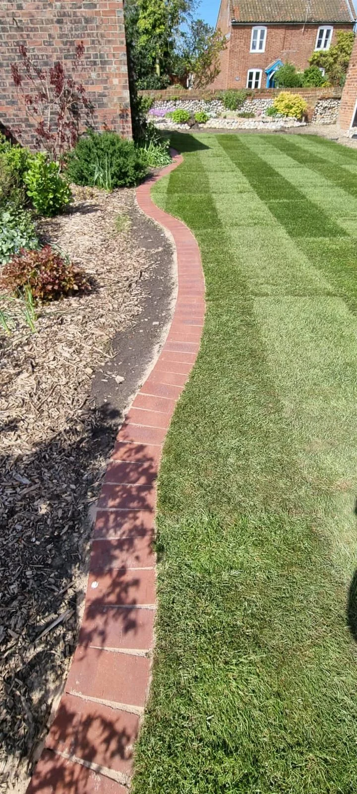 Sleeper edging and raised border in Norfolk