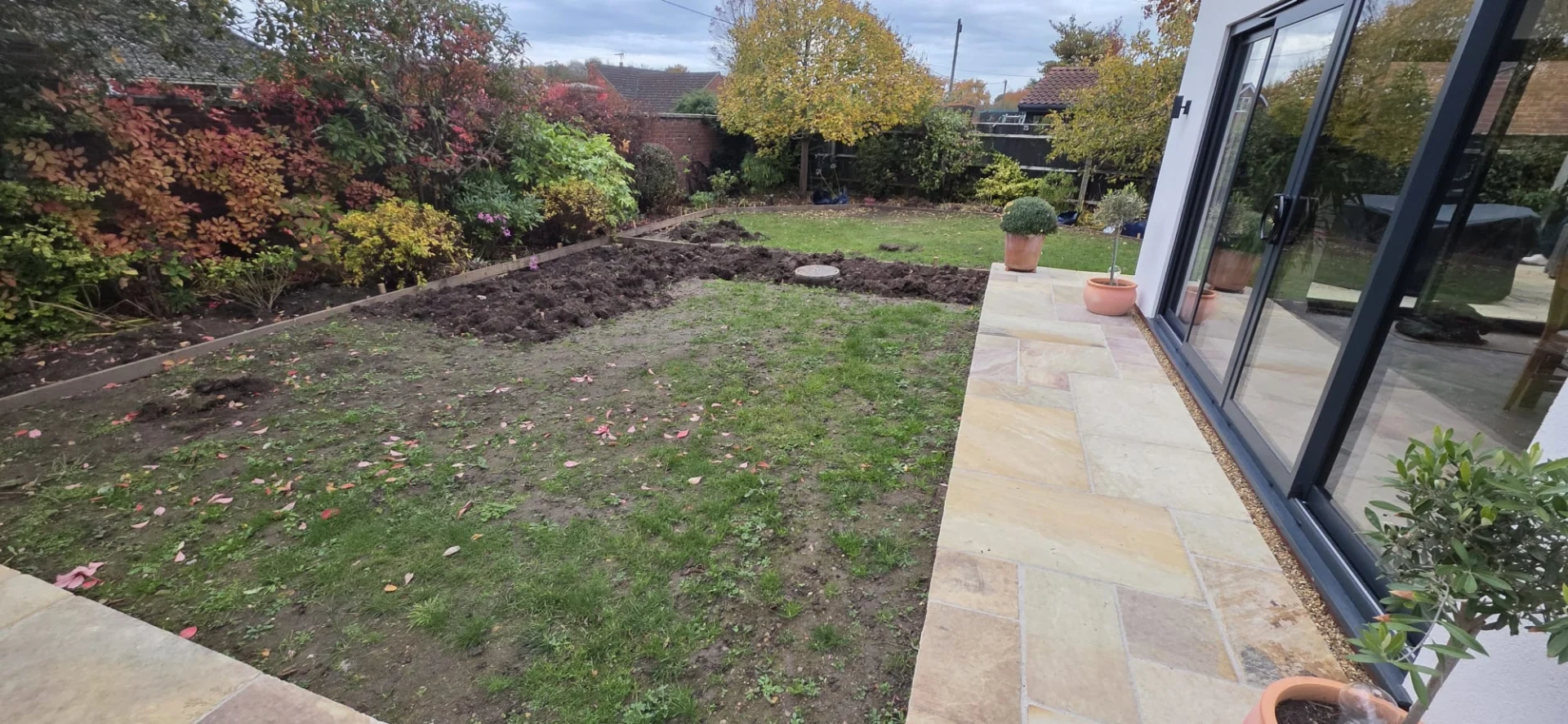 Before lawn replacement Norwich