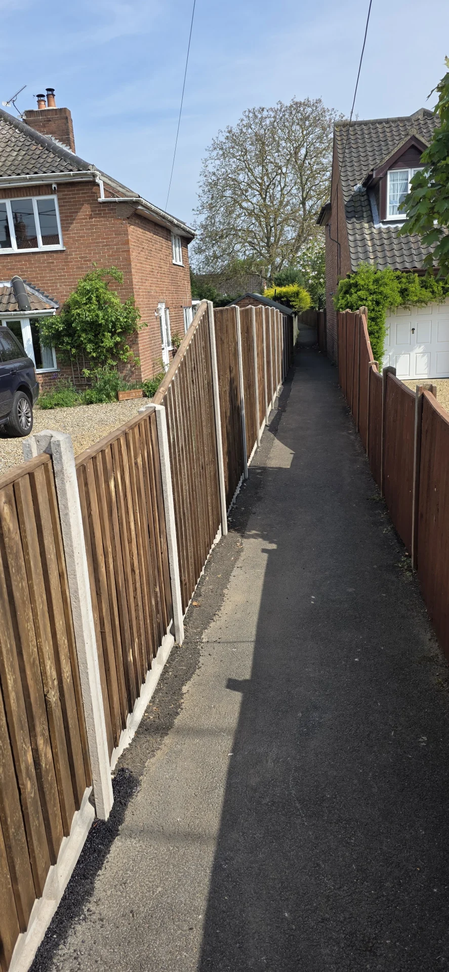 Garden fence panels installed