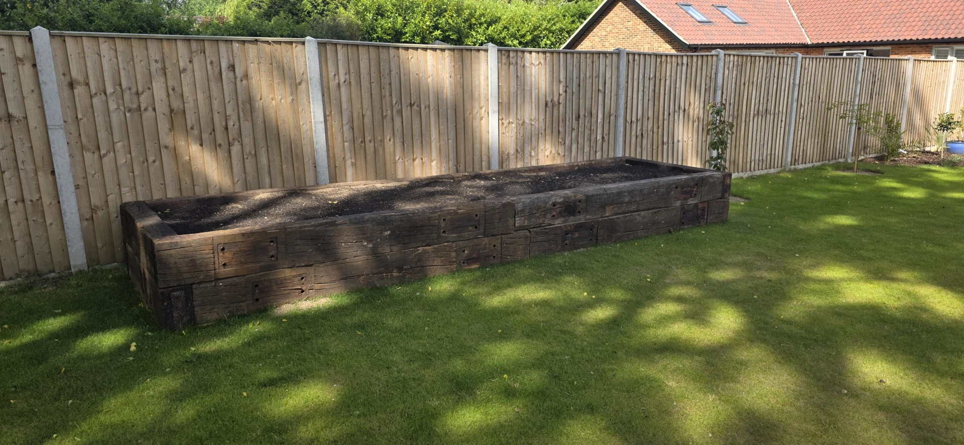 Sleeper raised beds in Norfolk